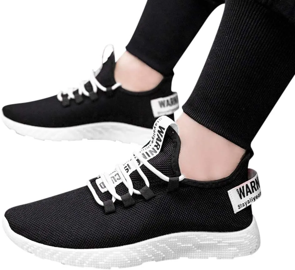 Mens Dress Shoes Casual Oxfords Shoes Knit Lightweight Womens Running Shoes Walking Casual Shoes Trendy Men Shoes Sneakers Black Tennis Shoe Loafers Shoe