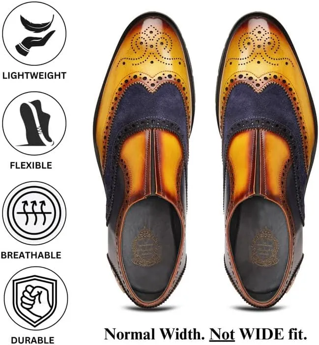 Mens Dress Shoes - Lightweight Handcrafted Full Grain Leather Loafers, Business Casual Shoes, Dress Shoes for Men, AirFlexLite
