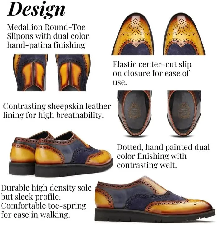 Mens Dress Shoes - Lightweight Handcrafted Full Grain Leather Loafers, Business Casual Shoes, Dress Shoes for Men, AirFlexLite