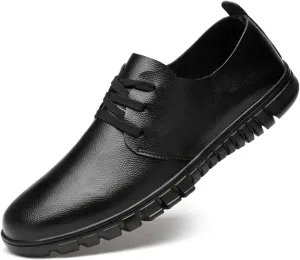 Men's Fashion Sneakers Leather Retro Casual Shoes for Men Breathable Dress Mens Sneakers