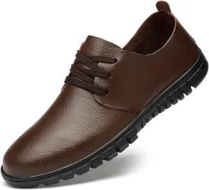 Men's Fashion Sneakers Leather Retro Casual Shoes for Men Breathable Dress Mens Sneakers