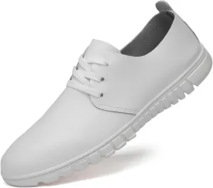 Men's Fashion Sneakers Leather Retro Casual Shoes for Men Breathable Dress Mens Sneakers