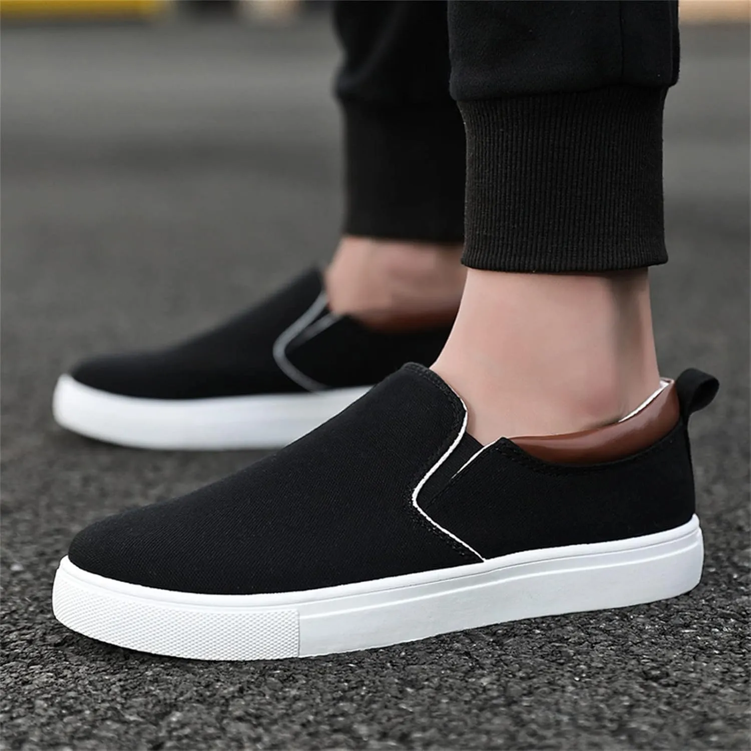 Mens Fashion Solid Color Canvas Flat Bottom Comfortable Running Casual Shoes Men S Shoes Casual Men's Sport Boots Men Shoes