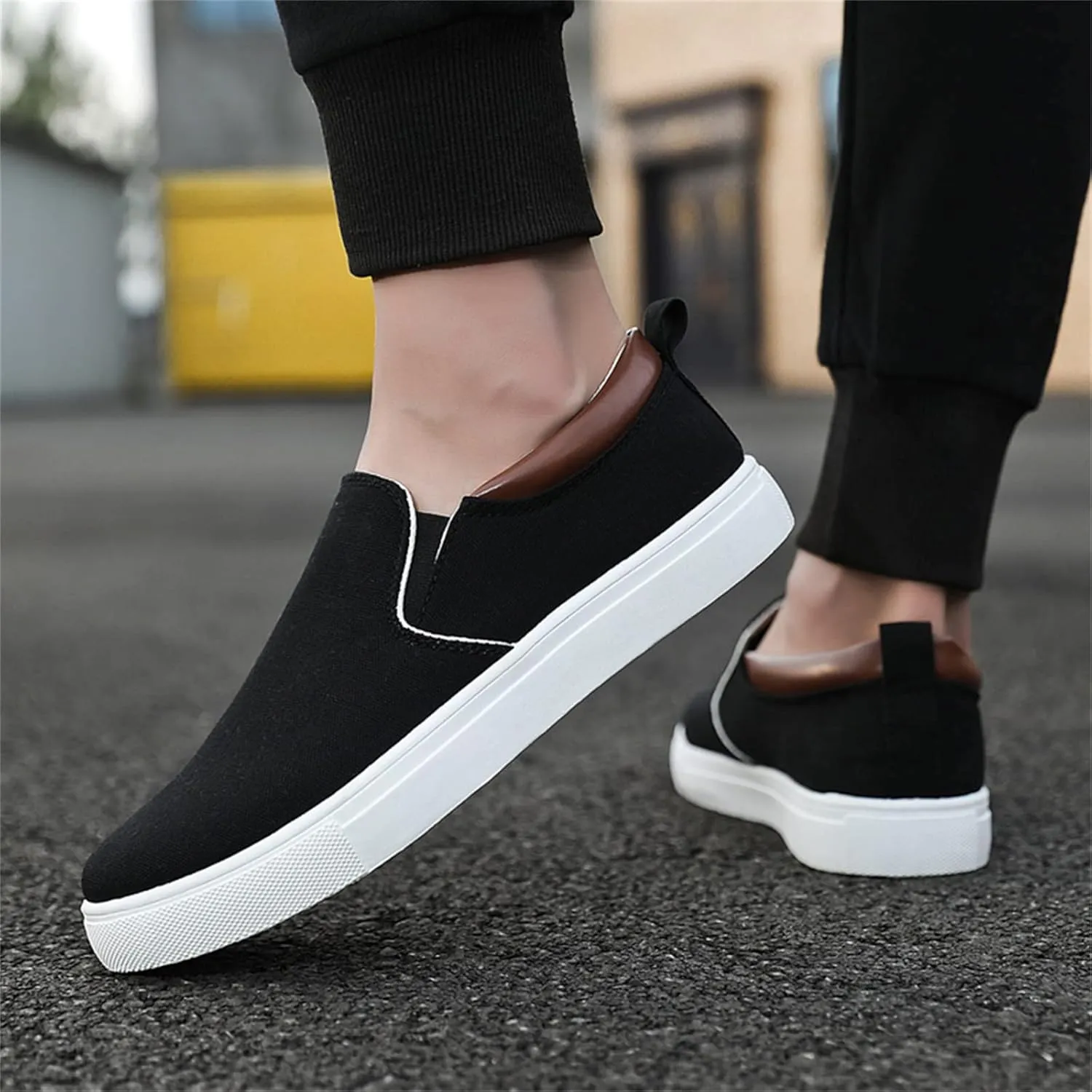 Mens Fashion Solid Color Canvas Flat Bottom Comfortable Running Casual Shoes Men S Shoes Casual Men's Sport Boots Men Shoes