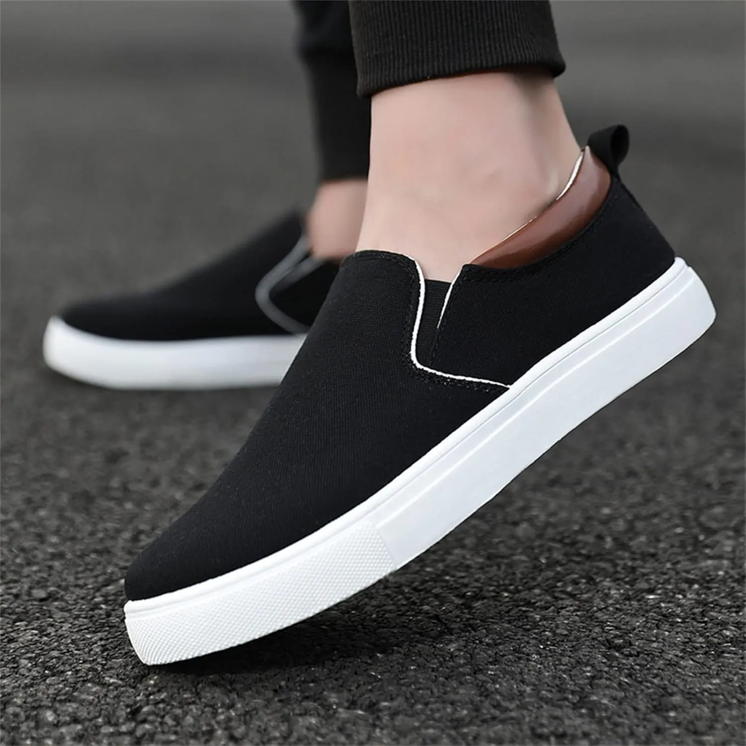 Mens Fashion Solid Color Canvas Flat Bottom Comfortable Running Casual Shoes Men S Shoes Casual Men's Sport Boots Men Shoes