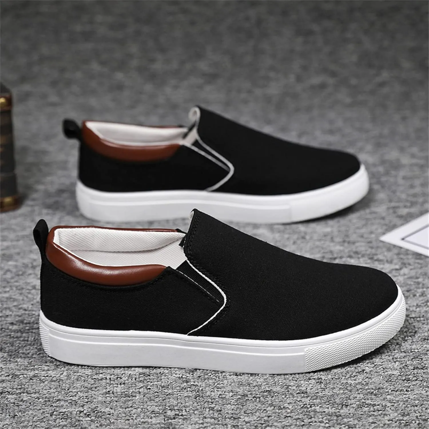 Mens Fashion Solid Color Canvas Flat Bottom Comfortable Running Casual Shoes Men S Shoes Casual Men's Sport Boots Men Shoes