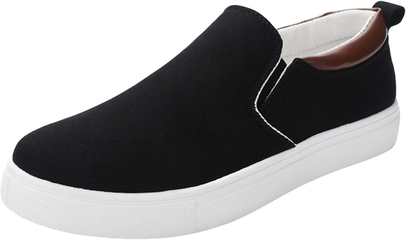 Mens Fashion Solid Color Canvas Flat Bottom Comfortable Running Casual Shoes Men S Shoes Casual Men's Sport Boots Men Shoes