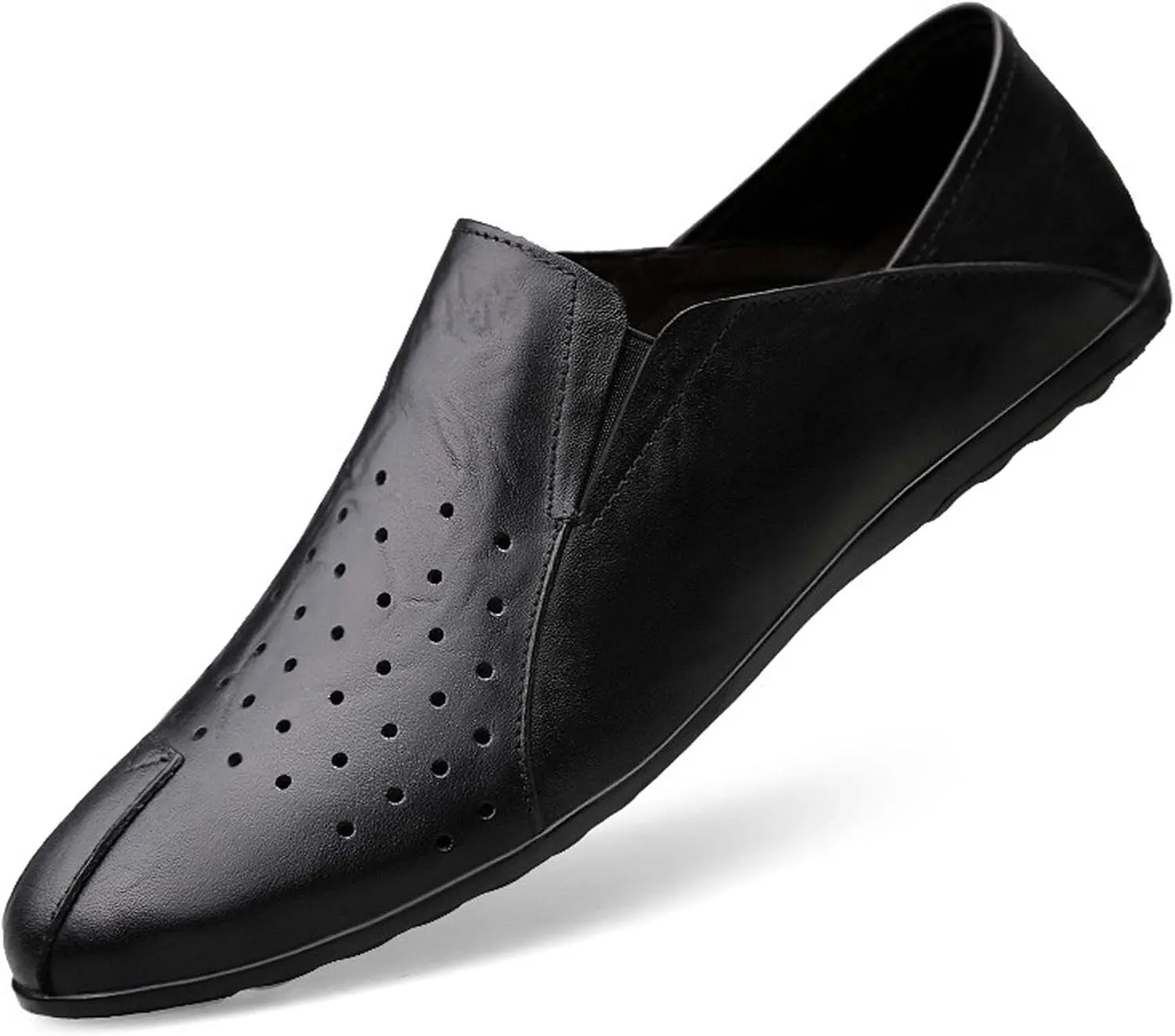 Men's Genuine Cowhide Leather Loafers, Casual Flat Shoes, Comfortable, Soft and Fashionable, Suitable for All Seasons, Suitable for Daily Travel, Driving, Excursions, Dating and Other Scenes use