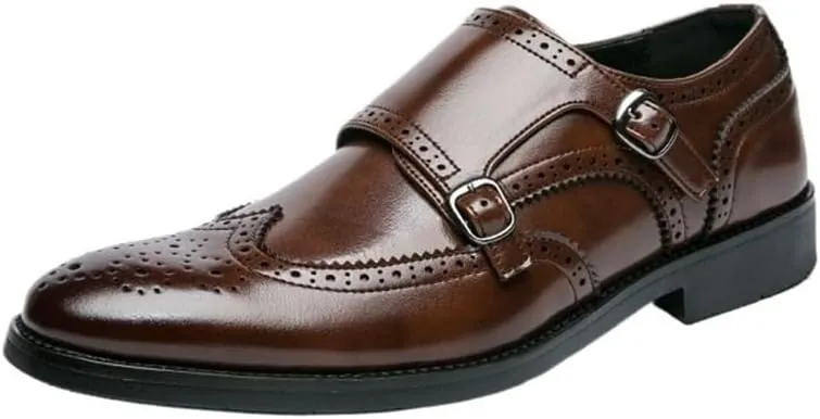 Mens Hasp Leather Oxford Dress Shoes Pointed Toe Slip On Height Increasing Wedding Fashion Loafers