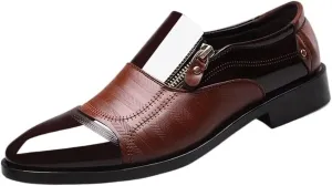 Mens Leather Oxford Loafers No Stripe Orthopedic Comfort Shoes Business Casual Office Flats