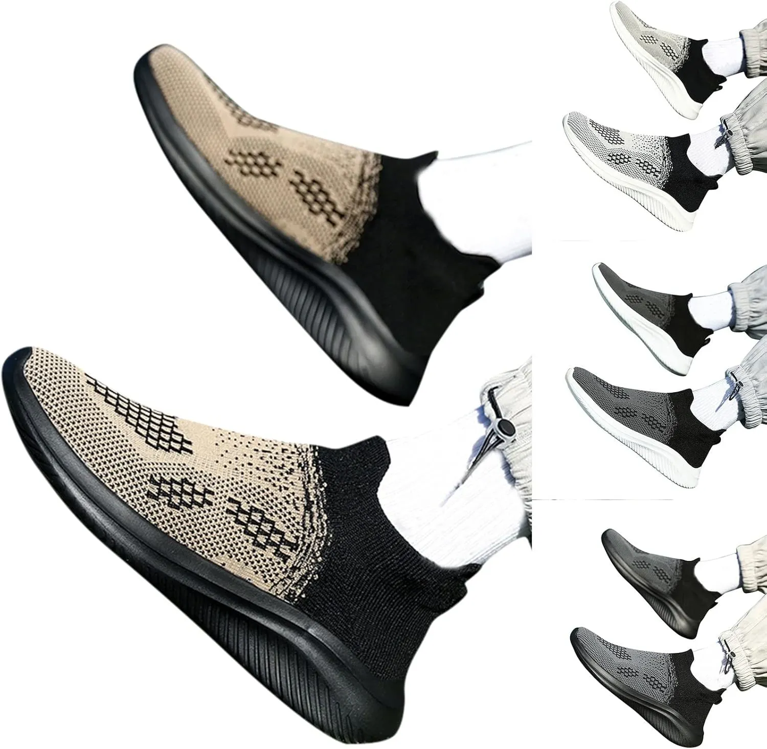Mens Loafers & Slip-Ons Mens Couple Shoes Casual Shoes Slip On Breathable Fashion Flat Casual Shoes Walking