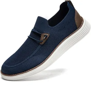 Men's Loafers Slip On Shoes Men Boat Shoes Casual Walking Shoes for Men Comfort Lightweight Breathable Dark Blue Size 12.5