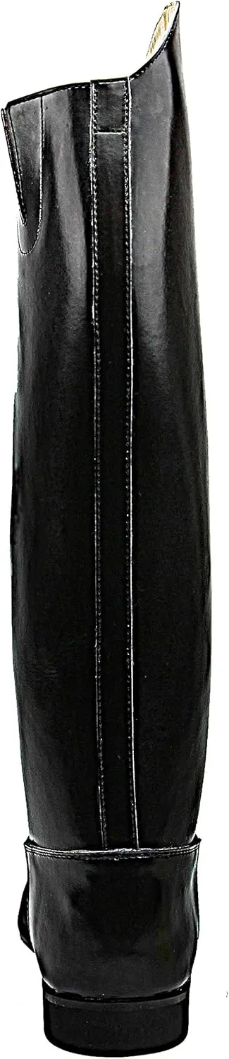 Mens Man Decent Dress Dressage Boots Pull On Riding English Equestrian Black