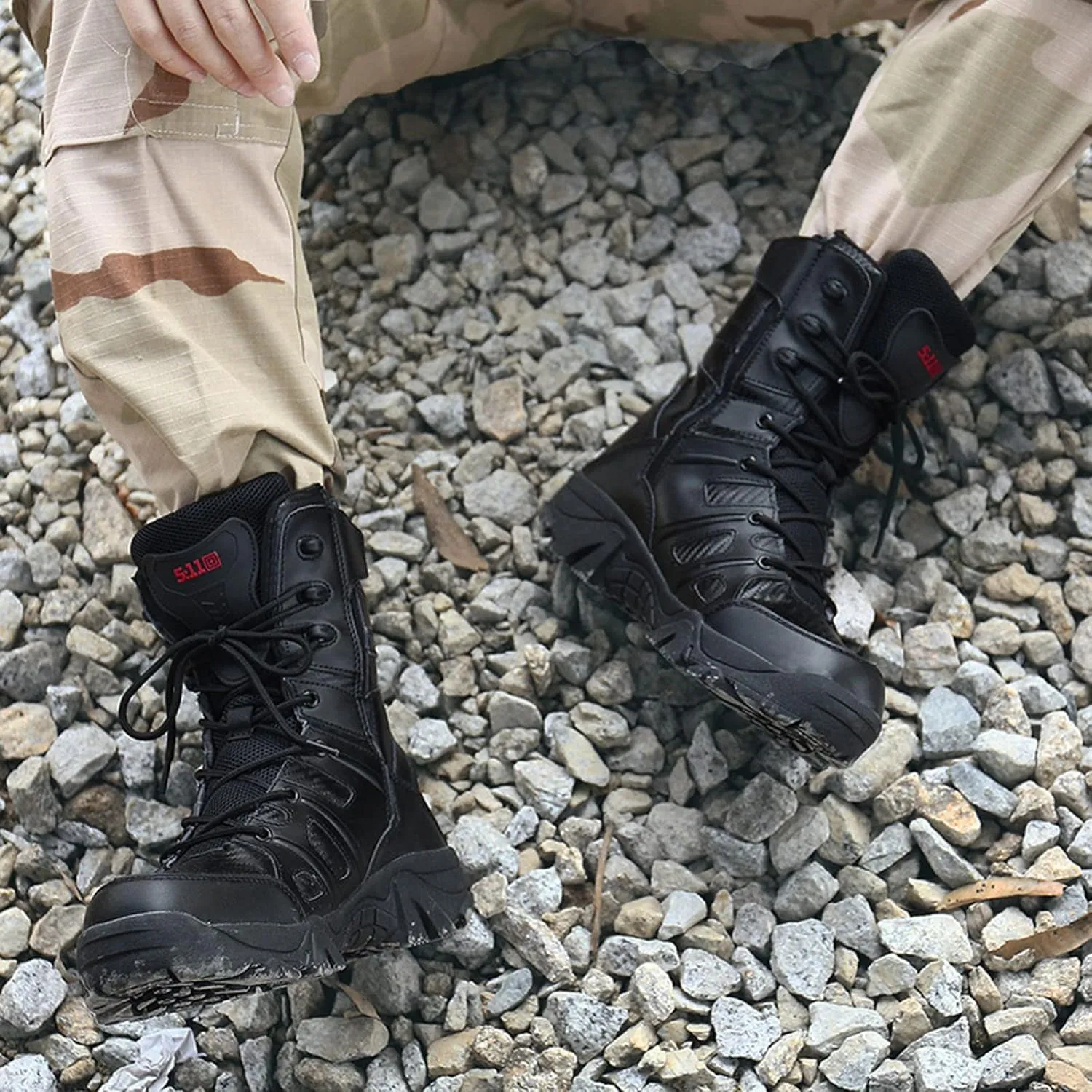 Men's Military Tactical Boots Outdoor Mountaineering Trekking Commando Tactical Boots Backpacking Boots Combat Boots