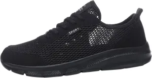 Mens Non Slip Walking Sneakers Lightweight Breathable Slip on Running Shoes Athletic Gym Tennis Shoes for Men