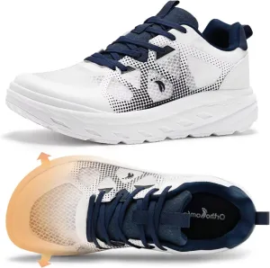 Men's Orthopedic Diabetic Wide Running Shoes: Comfortable Casual Arch Support Plantar Fasciitis Sports Sneakers, High Arch Swollen Outdoor Work Tennis Walking Shoes for Foot and Heel Pain Relief