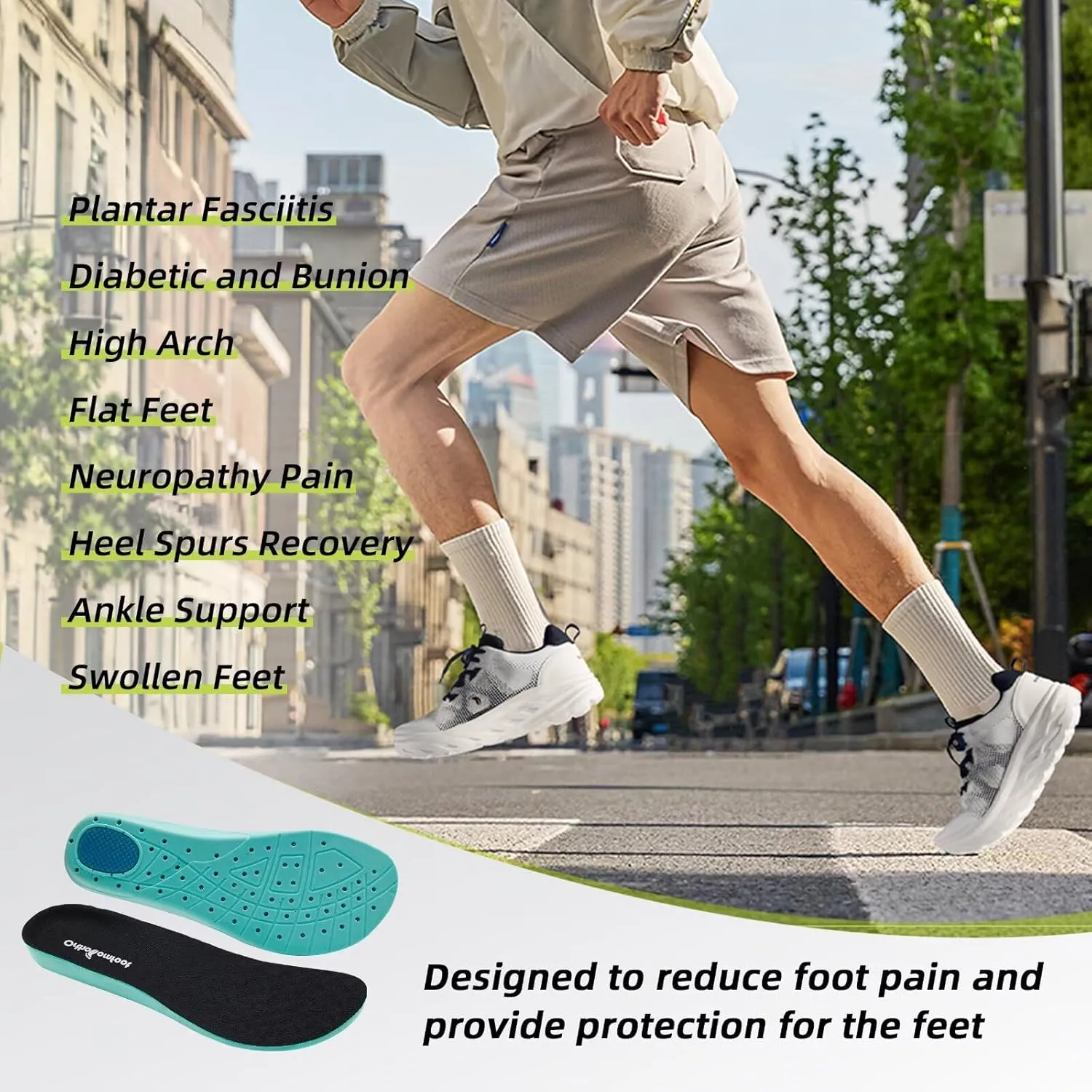 Men's Orthopedic Diabetic Wide Running Shoes: Comfortable Casual Arch Support Plantar Fasciitis Sports Sneakers, High Arch Swollen Outdoor Work Tennis Walking Shoes for Foot and Heel Pain Relief