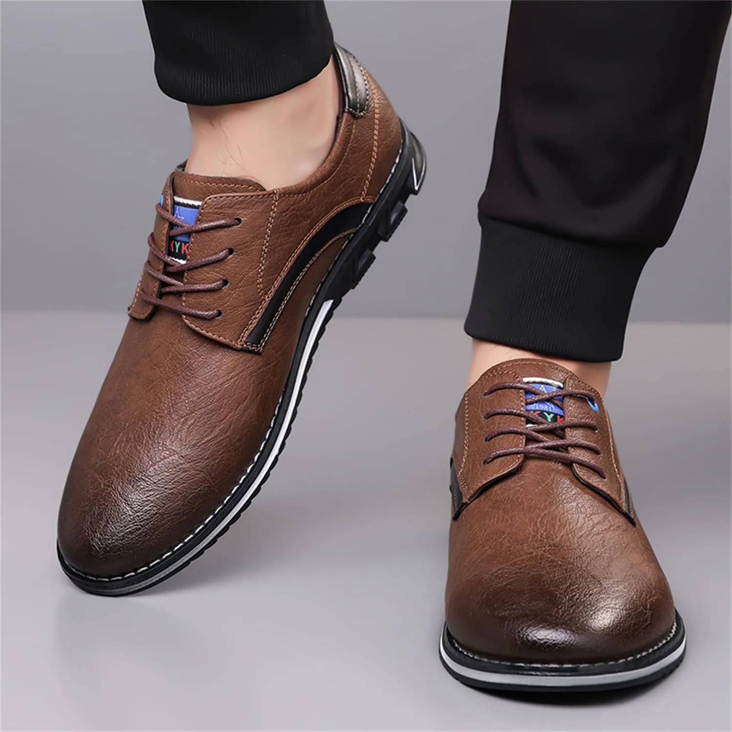 Men's Oxford Casual Dress Shoes Classic Tuxedo Lace-up Lightweight Formal Loafers