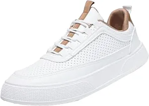 Mens Platform Sneakers Breathable Low Top Athletic Shoes Comfortable Fashion Non Slip Flat Sneakers Walking Shoes