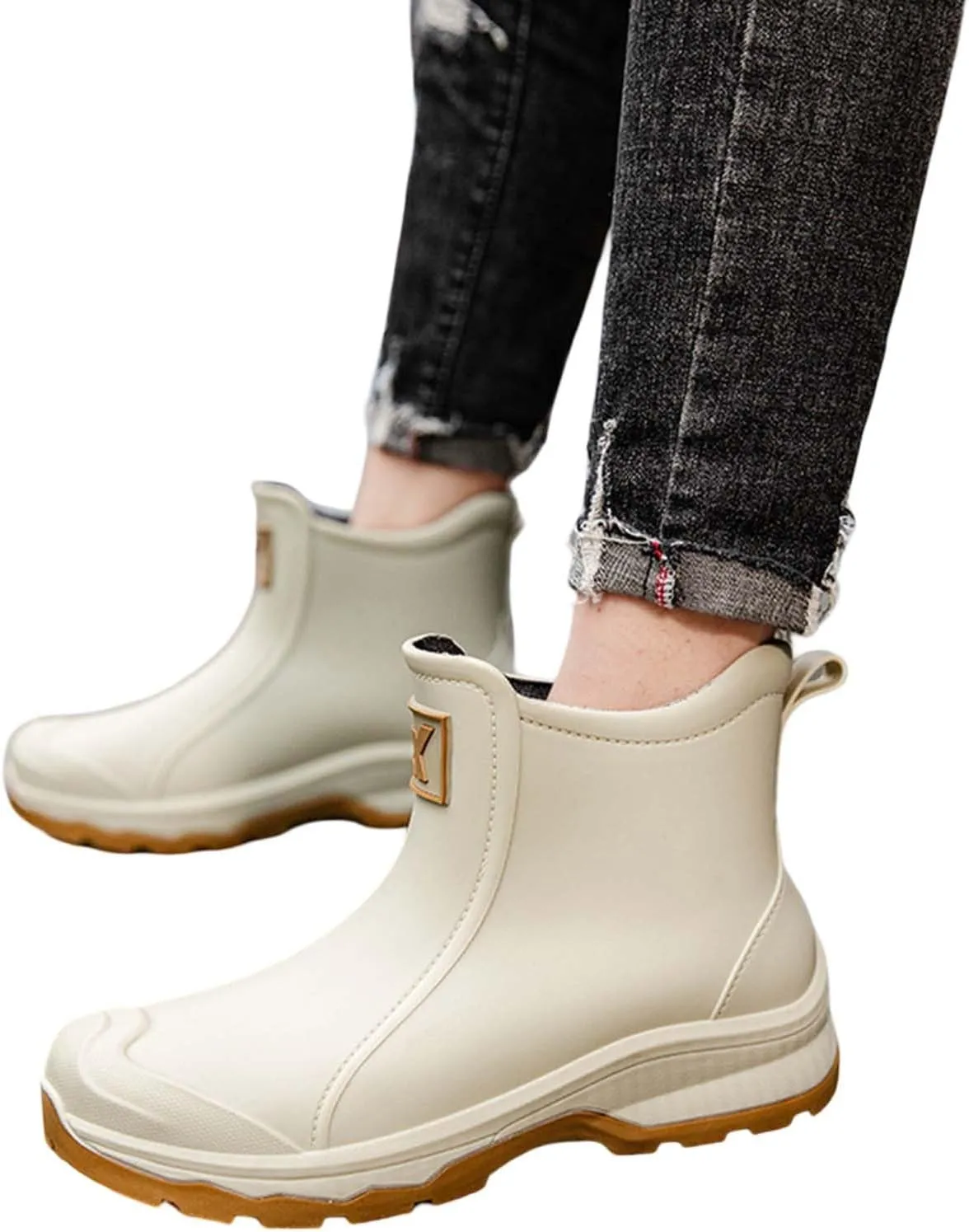 Men's Rain Shoes for Outdoor Activities Comfortable Slip Rubber Boots Ideal for Gardening Fishing Hiking and