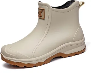 Men's Rain Shoes for Outdoor Activities Comfortable Slip Rubber Boots Ideal for Gardening Fishing Hiking and