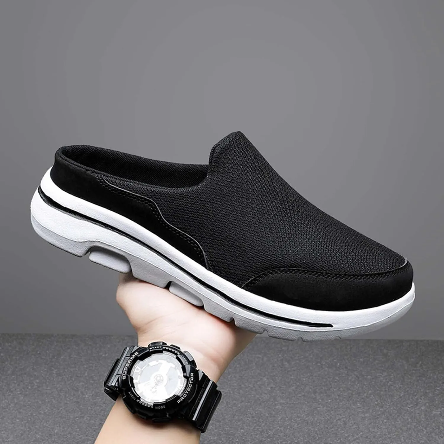 Men's Reathable Stretch Canvas Shoes Lightweight Breathable Walking Shoe Gym Tennis Business Formal Dress Shoes