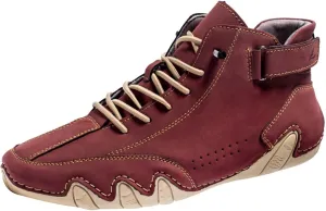 Men's Slip Shoes Couple's New Foreign Trade High Top Boots Men And Women Leisure Short Boots Trend Breathable Leather