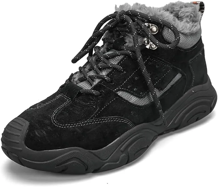 Men's Warm Snow Boots for Hiking: Comfort Ankle Boots for Work - Anti Slip Outdoor Trekking Boot for Men