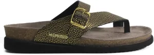 Mephisto Womens Helen Leather Gold Sandals 11 US