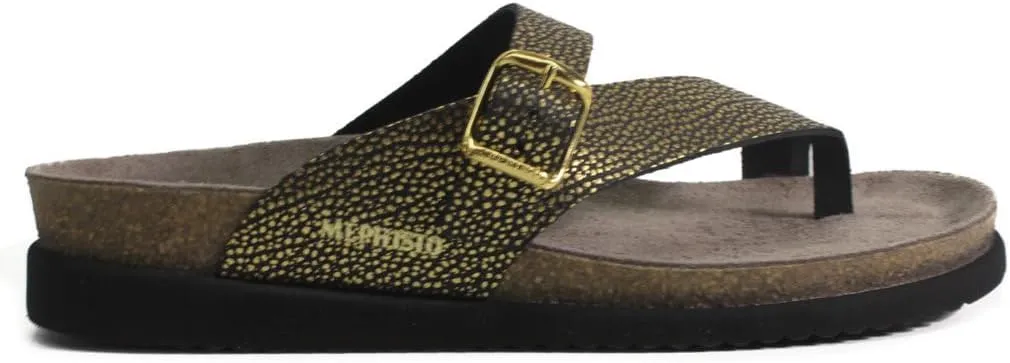 Mephisto Womens Helen Leather Gold Sandals 11 US