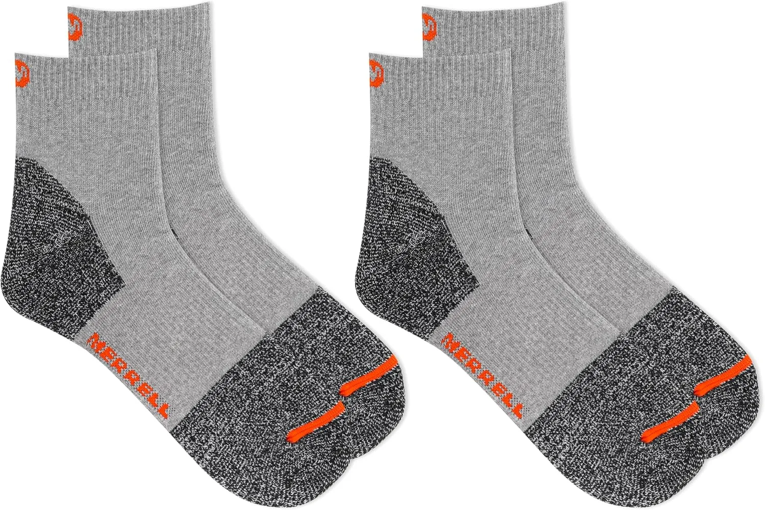 Merrell Men's and Women's Cotton Safety Work Socks-2 Pair Pack-Breathable Arch Support and Blister Prevention