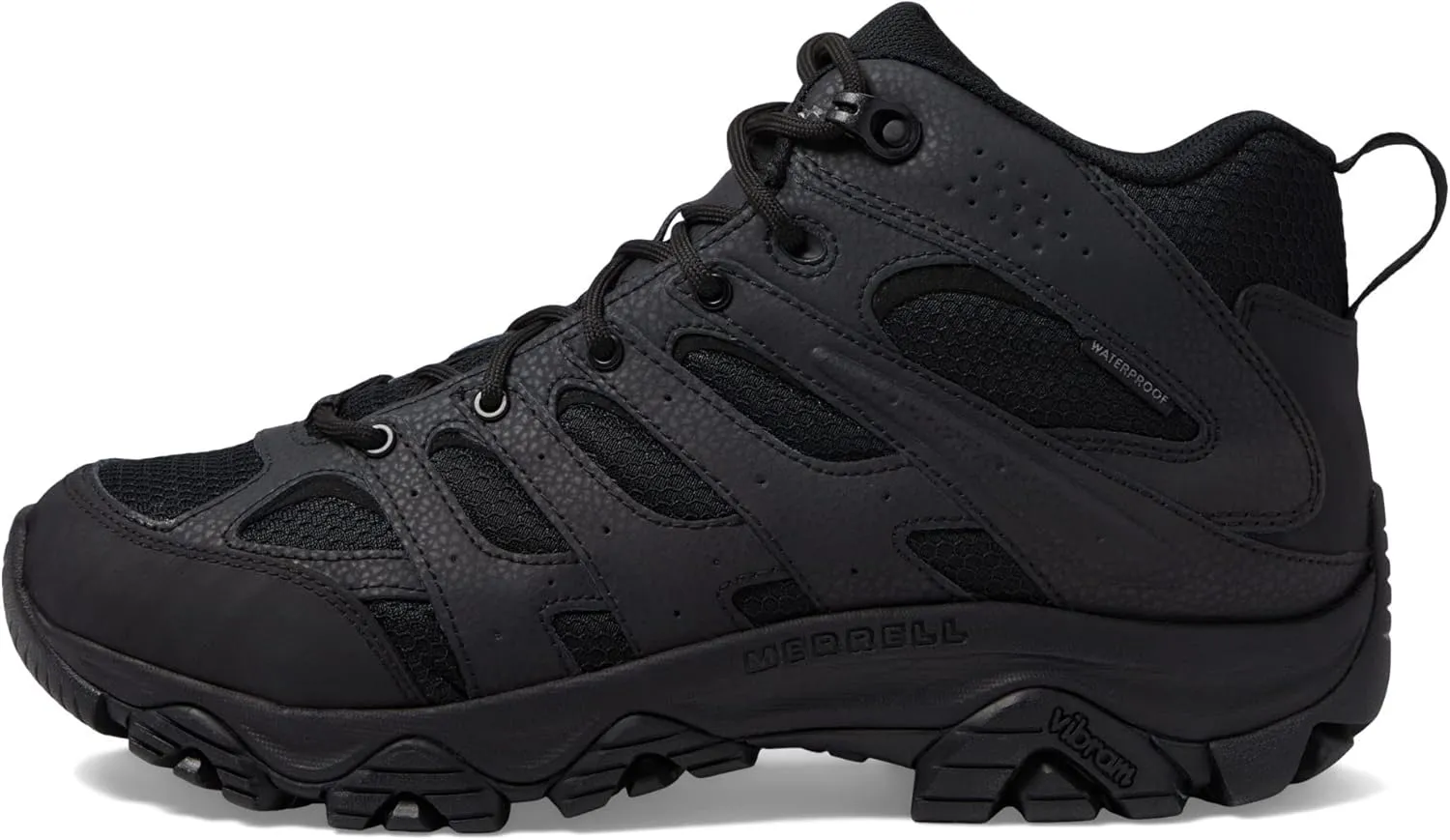 Merrell Men's Moab 3 Mid Waterproof Tactical Boots, Comfortable Leather Outdoor Hiking Work Shoes