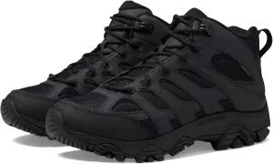 Merrell Men's Moab 3 Mid Waterproof Tactical Boots, Comfortable Leather Outdoor Hiking Work Shoes