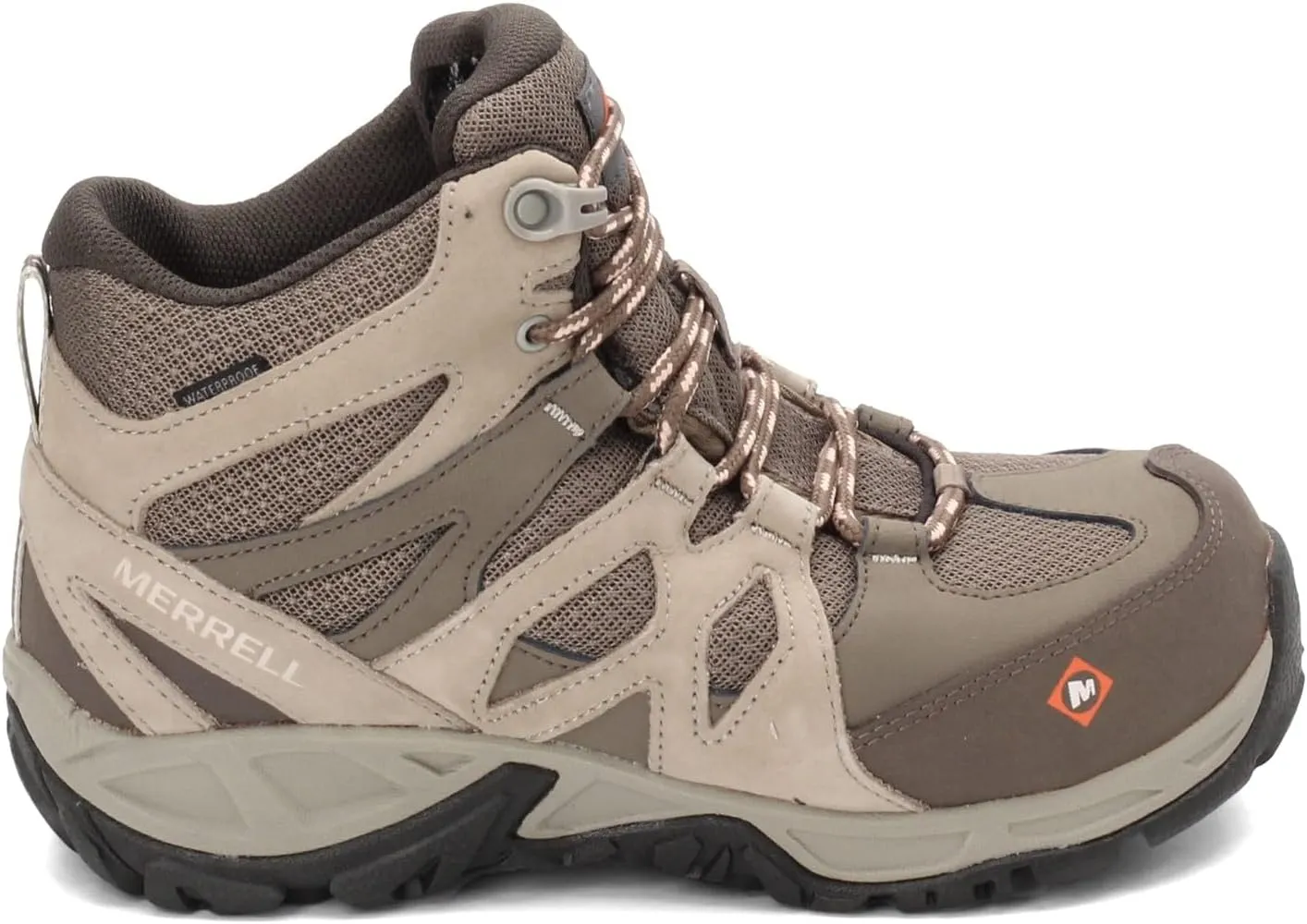 Merrell Women's Siren Mid Waterproof Alloy Toe Work Boots Wp at-Brindle/Boulder
