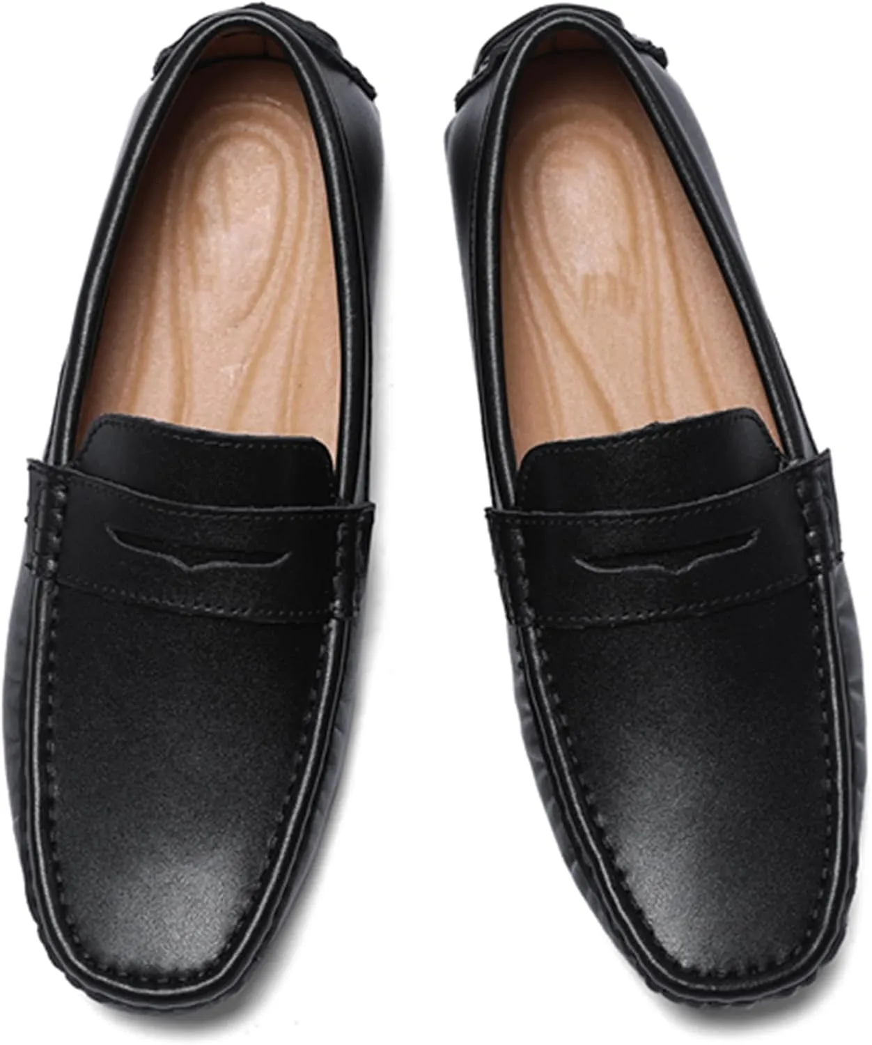 Minishion Boys Mens Comfortable Dress Shoes Loafers with Buckle Driving Moccasins YY007