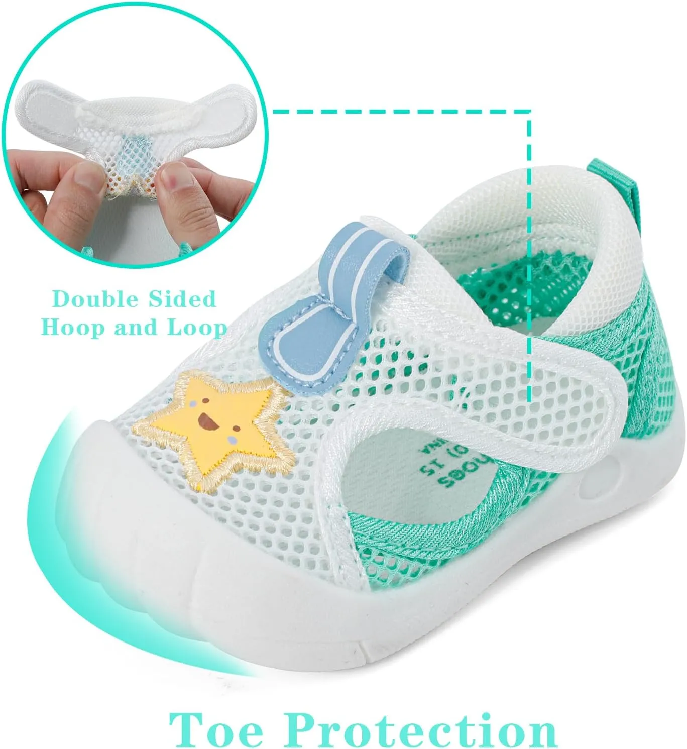MK MATT KEELY Toddler Sandals Summer Kids Water Sandals Closed Toe Adjustable Water Shoes Outdoor Lightweight Beach Shower Shoes for Boys Girls