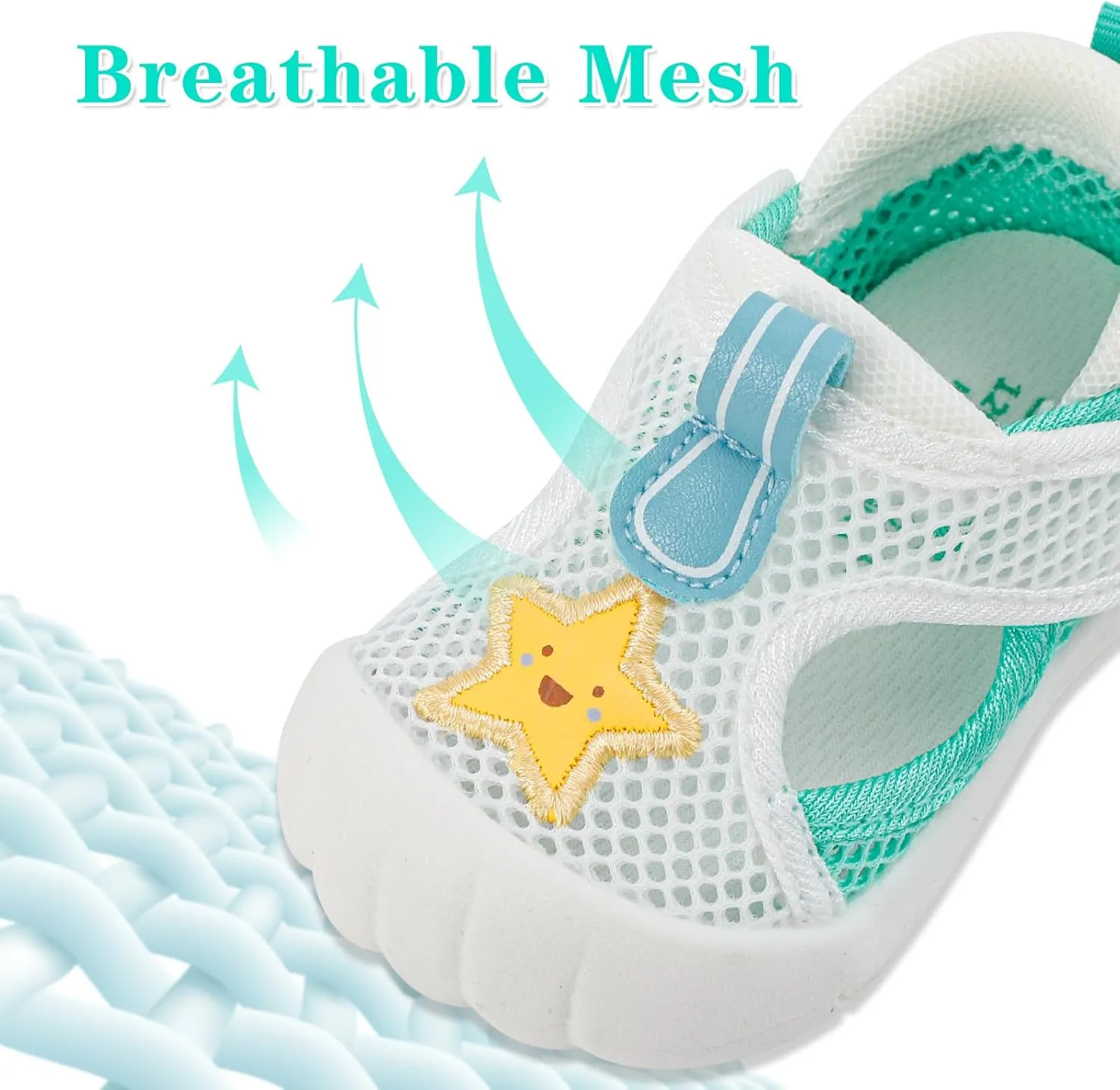 MK MATT KEELY Toddler Sandals Summer Kids Water Sandals Closed Toe Adjustable Water Shoes Outdoor Lightweight Beach Shower Shoes for Boys Girls