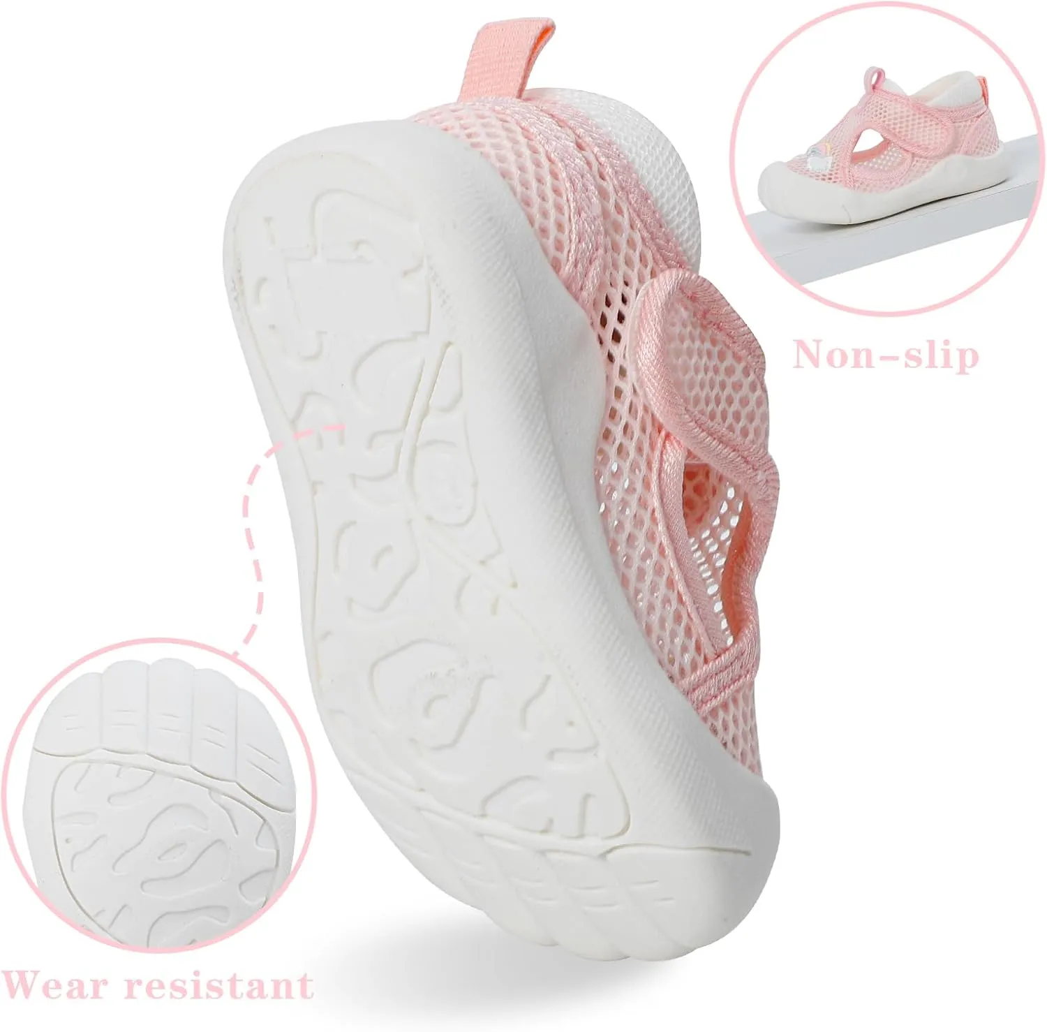 MK MATT KEELY Toddler Sandals Summer Kids Water Sandals Closed Toe Adjustable Water Shoes Outdoor Lightweight Beach Shower Shoes for Boys Girls