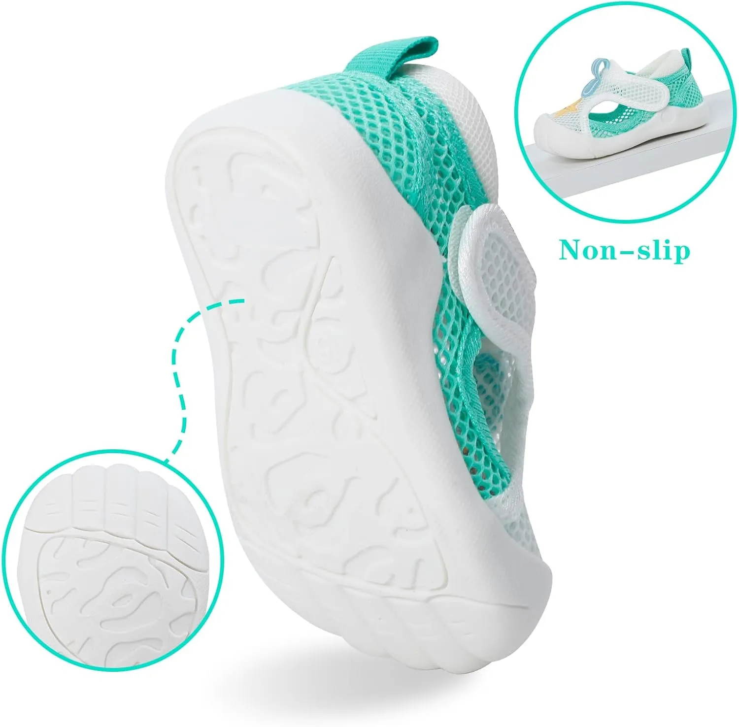 MK MATT KEELY Toddler Sandals Summer Kids Water Sandals Closed Toe Adjustable Water Shoes Outdoor Lightweight Beach Shower Shoes for Boys Girls