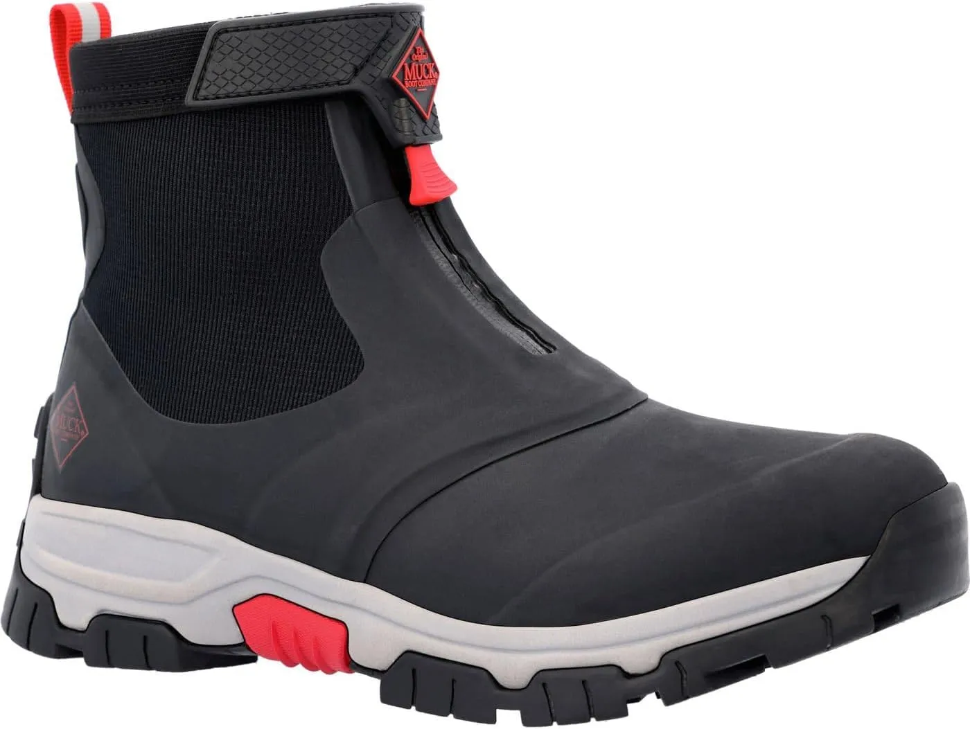Muck AXMZ106M15 Men's Apex Mid Zip Black/Light Grey 15 Mens