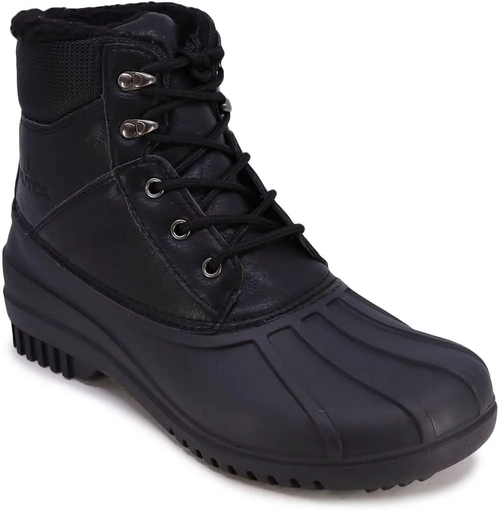 Nautica Mens Duck Boots Waterproof Shell Insulated Snow & Rain Boot -Lace-Up Winter Shoe- Channing (Wide/Medium Width)