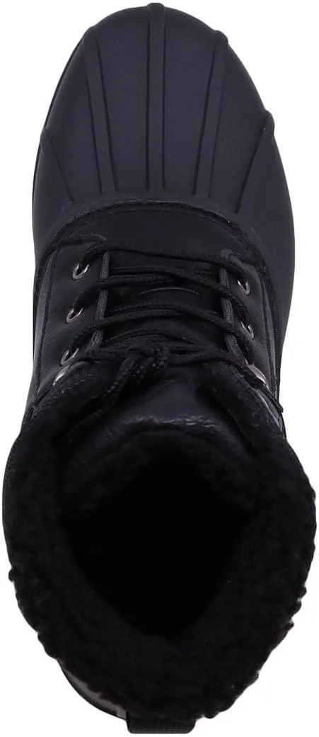 Nautica Mens Duck Boots Waterproof Shell Insulated Snow & Rain Boot -Lace-Up Winter Shoe- Channing (Wide/Medium Width)