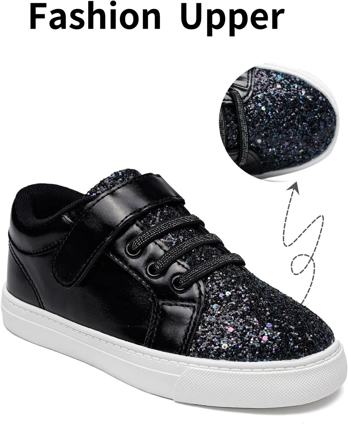 Nihaoya Baby First Walking Shoes Toddler Slip on Shoes Girls Princess Casual Sneakers Glitter Boy Running Tennis Footwear