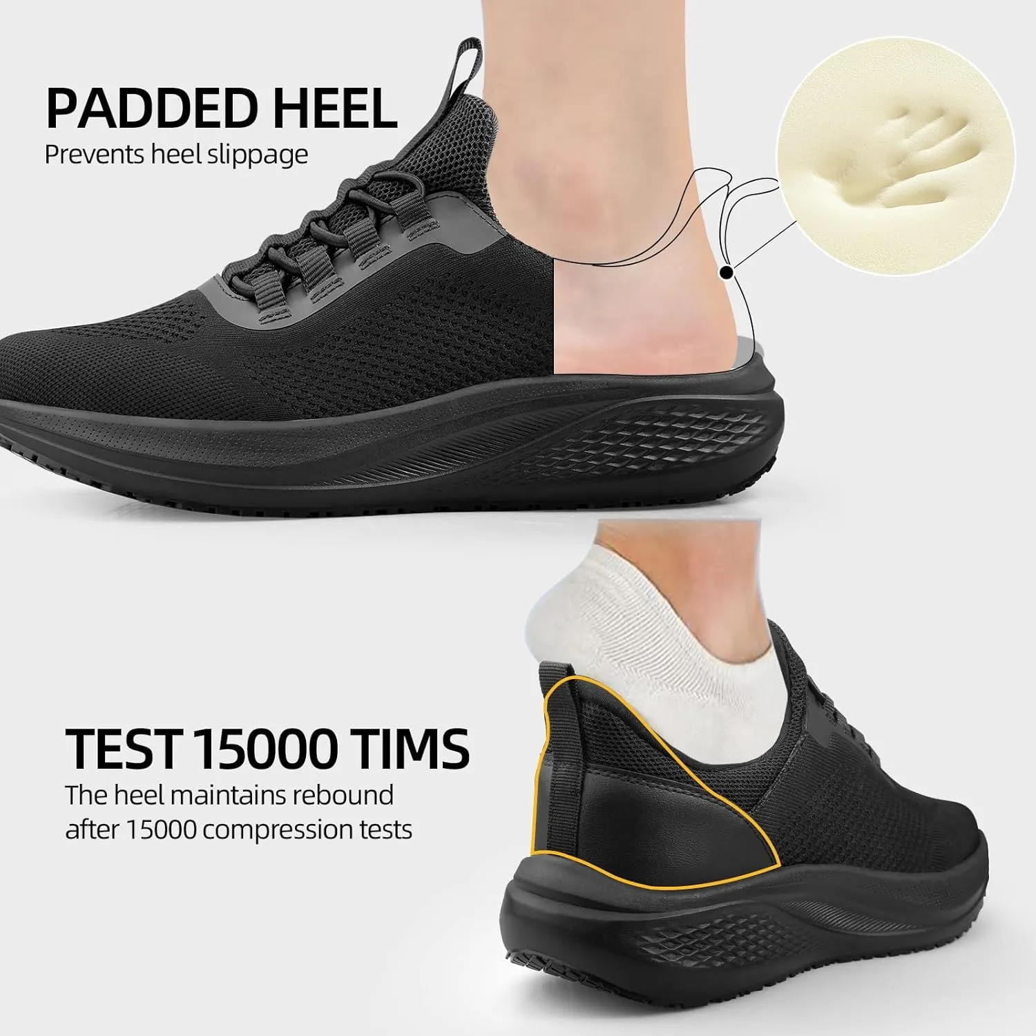 Non Slip Shoes for Men Food Service Slip Resistant Work Shoe Mens in Restaurant Kitchen Chef Slip On Walking Sneakers Breathable Lightweight
