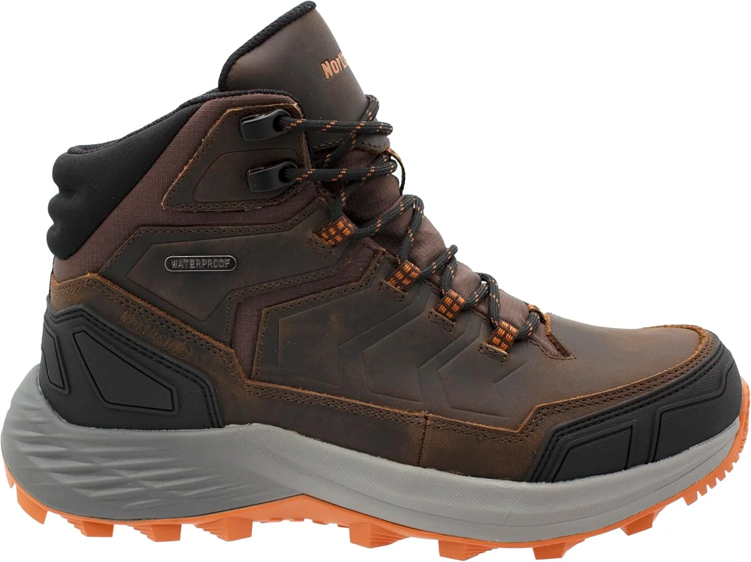 Northside Men's Alpine Ridge Waterproof Hiking & Work Boots - Lightweight, Comfortable, Durable Outdoor Trail Shoes | Tough & Sturdy | Full Grain Leather Upper, High-Grip Rubber Outsole