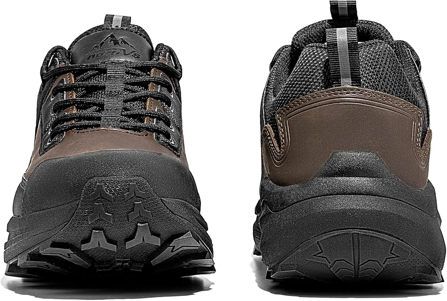 NORTIV 8 Waterproof Shoes for Men Lightweight Hiking Shoes Breathable Leather Outdoor Casual Walking Shoes