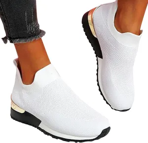 oiangi Women's Athletic Walking Shoes Casual Mesh-Breathable Comfortable Non-Slip Work Sneakers