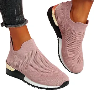 oiangi Women's Athletic Walking Shoes Casual Mesh-Breathable Comfortable Non-Slip Work Sneakers