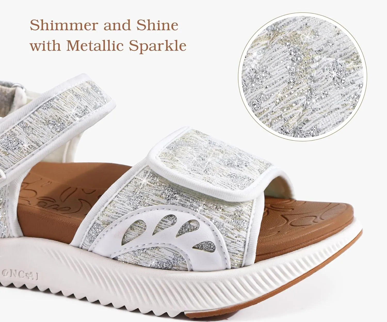 ONCAI Walking Sandals Women,Arch Support Hiking Sandals with Orthotic Outdoor Footbed for Plantar Fasciitis,Water Athletic Platform Sandalias Mujer with 3 Adjustable Strap (US Size 6-12)