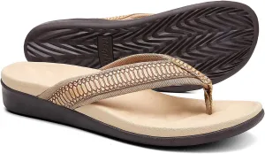 Orkii Womens Orthopedic Sandals for Plantar Fasciitis Feet, Best Orthotic Flip Flops With Arch Support, Comfortable Walking Sandals for Summer Beach, River, Pool